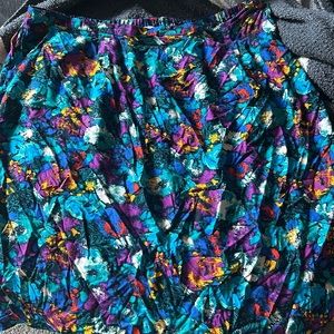 Bright Multicolored Floral Abstract Skirt | 30W